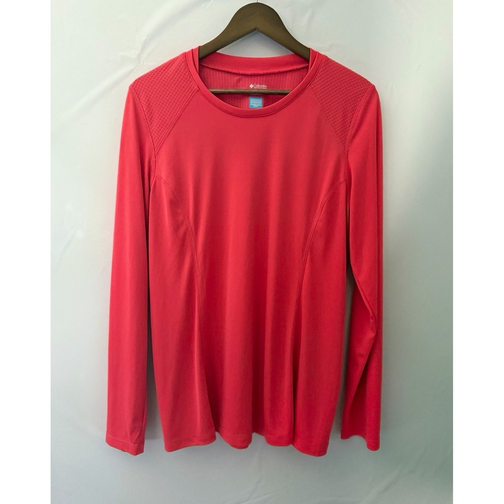 Columbia Freezer Zero Women's Pink Long Sleeve Crew Neck Mesh Top XL/TG